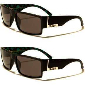 نظارة شمسية Locs مكونة من قطعتين، نظارات شمسية سوداء على شكل عصابة in Kuwait