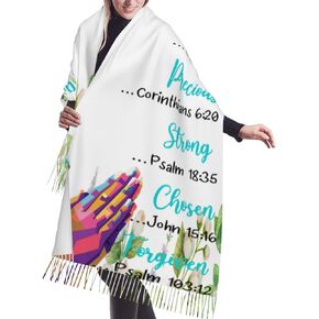 fringe Bible Verse God Says You Are Religious Christian Scripture Folded Hands In Prayer Wraps Scarves