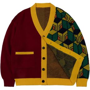 Tomioka Giyuu Cosplay Costume Giyuu Cardigan Halloween Sweater Jacket for Men