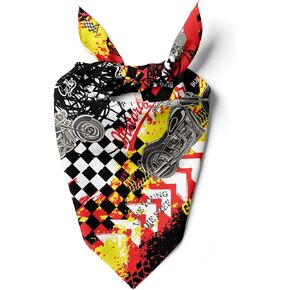 Unisex Neck Scarf 23"x23" Small Square | Headband Scarf Motorcycle Bandana Men & Women Head Scarf Breathable Lightweight