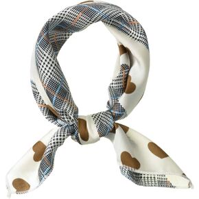 Allegra K 50cm Women Love Heart Silky Square Scarves Kerchief Neck Hair Scrunchies Scarf Neckerchief in Kuwait
