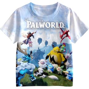 Cartoon Kids T-Shirt Game Character 3D Printing Short Sleeve Top for Boys and Girl in Saudi Arabia