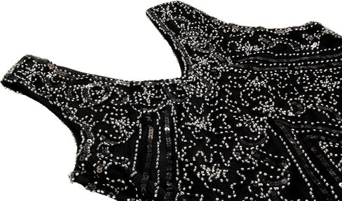 Letter Love Women 1920s Gatsby V-Neck Sequin Art Deco Flapper Dress with 20s Accessories Set in Saudi Arabia