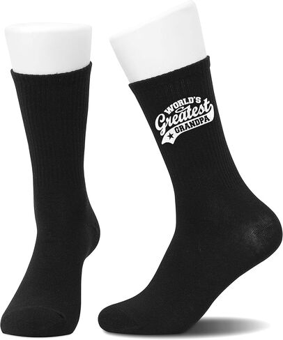 جوارب الجد العظيم في العالم، هدايا للرجال، هدايا الجد، جوارب للرجال. (140)، اسود، 8 in Kuwait