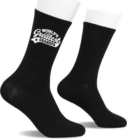 جوارب الجد العظيم في العالم، هدايا للرجال، هدايا الجد، جوارب للرجال. (140)، اسود، 8 in Kuwait