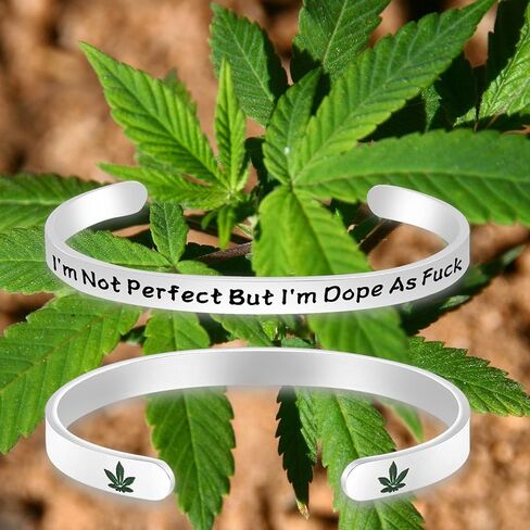 سلسلة مفاتيح سحرية من أوراق الأعشاب الضارة 420 هدية أنا لست مثاليًا ولكني مخدر كما مجوهرات الأعشاب الضارة للمرأة والرجل in Saudi Arabia
