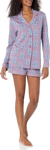Cosabella Women's Bella Printed Comfort Long Sleeve Top Boxer Pajama Set in Saudi Arabia