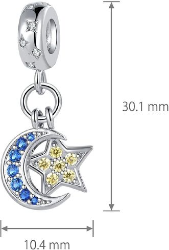 NARTGO سحر الأرض والشمس والقمر والنجمة الشمسية المتوافقة مع أساور Pandora Charms in Saudi Arabia