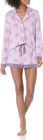 Cosabella Women's Bella Printed Comfort Long Sleeve Top Boxer Pajama Set in Saudi Arabia