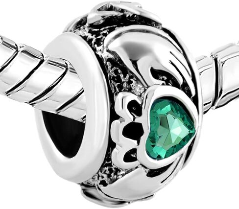 Claddagh سلتيك الأيرلندية الحب الصداقة BFF أفضل صديق سحر للأساور سحر عيد ميلاد المرأة متوافق مع أساور باندورا in Kuwait
