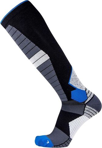 جوارب تزلج مضغوطة من صوف ميرينو - جوارب حرارية دافئة للتزلج على الجليد أو التزلج على الجليد أو تي سي in Kuwait