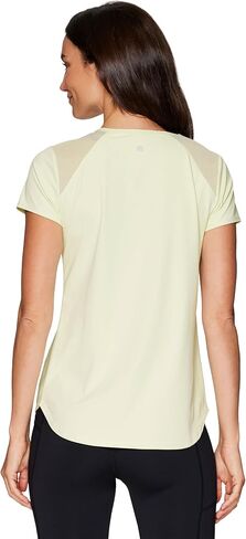 RBX Activewear Workout T-Shirt for Women, Breathable Mesh Panel Gym Running Tee Stretchy Super Soft Gym Top with Mesh in Saudi Arabia