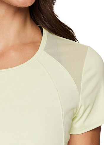 RBX Activewear Workout T-Shirt for Women, Breathable Mesh Panel Gym Running Tee Stretchy Super Soft Gym Top with Mesh in Saudi Arabia