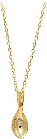 925 Sterling Silver 3/4 Inch Mini Spoon Charm Pendant Necklace in Saudi Arabia