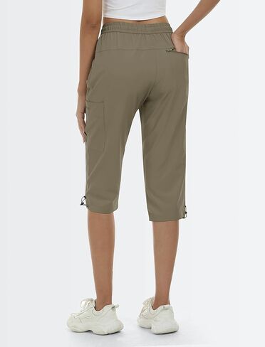 MoFiz Women's Capri Pants Lightweight Hiking Cargo Shorts Quick Dry Water Resistant Outdoor Athletic Casual Pants Pockets in Saudi Arabia