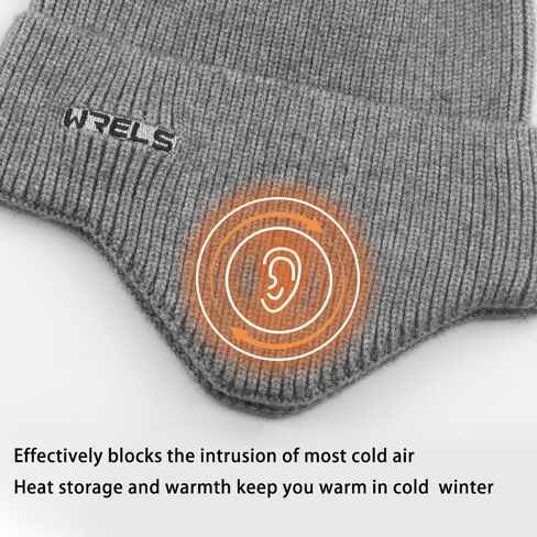 قبعة صغيرة للرجال والنساء قبعات شتوية دافئة مع غطاء للأذن للرجال قبعة جمجمة سميكة في الطقس البارد مبطنة بشكل مترهل in Kuwait
