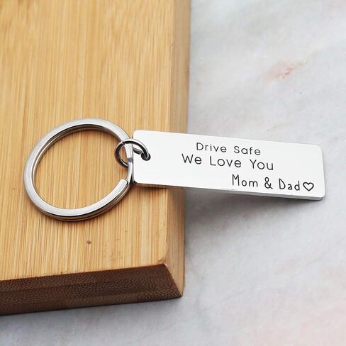 Drive Safe Keychain Gift for 16th Birthday Sweet 16 Keychain New Driver Gift from Dad Mom in Saudi Arabia