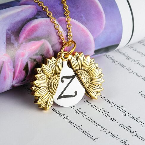 Pingyongchang Sunshine engraved necklace letter sunflower pendant necklace jewelry Mother's Day gift female girlfriend in Saudi Arabia