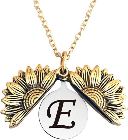 Pingyongchang Sunshine engraved necklace letter sunflower pendant necklace jewelry Mother's Day gift female girlfriend in Saudi Arabia