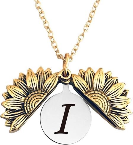 Pingyongchang Sunshine engraved necklace letter sunflower pendant necklace jewelry Mother's Day gift female girlfriend in Saudi Arabia