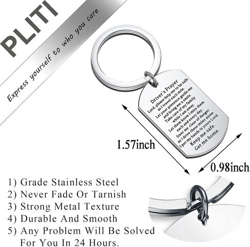 PLITI Drive Safe Keychain New Driver Gift Trucker Daddy Gift Keep Me Safe Get Me Home Keychain for Truck Driver in Saudi Arabia
