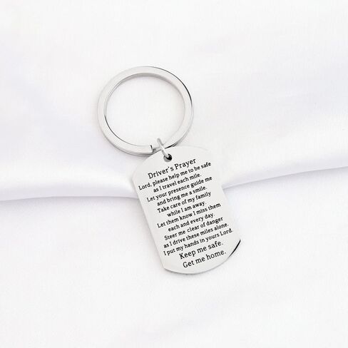PLITI Drive Safe Keychain New Driver Gift Trucker Daddy Gift Keep Me Safe Get Me Home Keychain for Truck Driver in Saudi Arabia