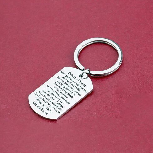 PLITI Drive Safe Keychain New Driver Gift Trucker Daddy Gift Keep Me Safe Get Me Home Keychain for Truck Driver in Saudi Arabia