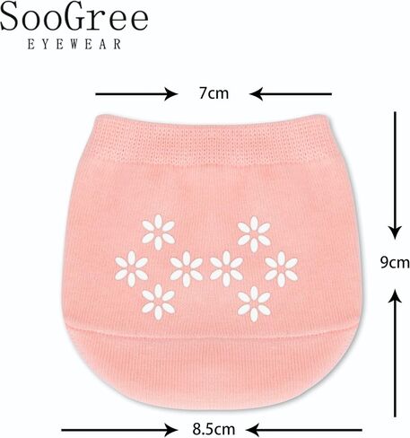 SooGree 6 أزواج من الجوارب النسائية غير المرئية وغطاء أصابع القدم بطانة نصف الجوارب سلسة غير قابلة للانزلاق نصف الجوارب in Saudi Arabia