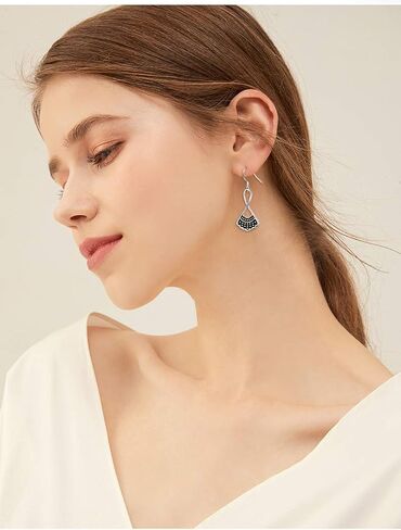 Sterling Silver RBG Dissent Collar Earrings Dangle Drop Stud Jewelry Gifts for Women Fan of Ruth Bader Ginsburg in Saudi Arabia