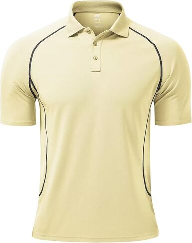 قميص بولو رجالي من YuKaiChen بأكمام قصيرة وقمصان جولف كلاسيكية مع تصميم مزخرف بالخياطة in Kuwait