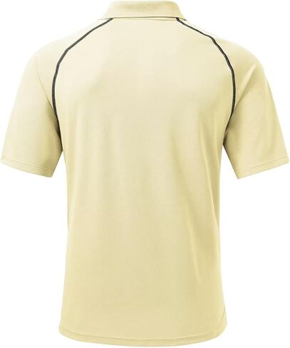 قميص بولو رجالي من YuKaiChen بأكمام قصيرة وقمصان جولف كلاسيكية مع تصميم مزخرف بالخياطة in Kuwait