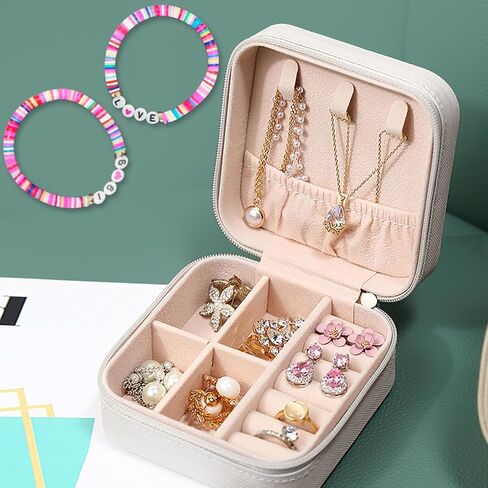 Fashion Jewelry Box Gift for Girl,Travel Jewelry Case for Women,Personalized Travel Jewelry Case with Bracelets for Fans,Blue Travel Jewelry Box | Mother’s Day Birthday Gifts for Women in Saudi Arabia