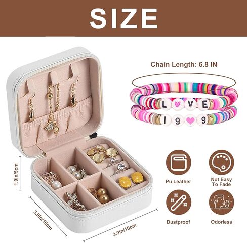 Fashion Jewelry Box Gift for Girl,Travel Jewelry Case for Women,Personalized Travel Jewelry Case with Bracelets for Fans,Blue Travel Jewelry Box | Mother’s Day Birthday Gifts for Women in Saudi Arabia