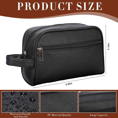 Abbylike 9 Pcs Toiletry Bag for Men Big Travel Bag Mens Shaving Bag Water Resistant Make up Cosmetic Bag for Men Room Toiletries Accessories Organizer Door Essentials(Black) in Saudi Arabia