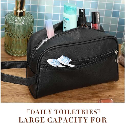 Abbylike 9 Pcs Toiletry Bag for Men Big Travel Bag Mens Shaving Bag Water Resistant Make up Cosmetic Bag for Men Room Toiletries Accessories Organizer Door Essentials(Black) in Saudi Arabia