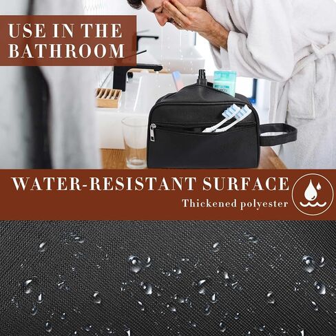 Abbylike 9 Pcs Toiletry Bag for Men Big Travel Bag Mens Shaving Bag Water Resistant Make up Cosmetic Bag for Men Room Toiletries Accessories Organizer Door Essentials(Black) in Saudi Arabia