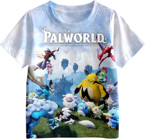 Cartoon Kids T-Shirt Game Character 3D Printing Short Sleeve Top for Boys and Girl in Saudi Arabia