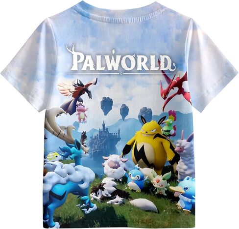 Cartoon Kids T-Shirt Game Character 3D Printing Short Sleeve Top for Boys and Girl in Saudi Arabia