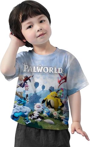 Cartoon Kids T-Shirt Game Character 3D Printing Short Sleeve Top for Boys and Girl in Saudi Arabia