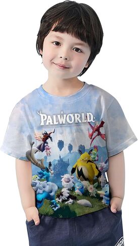 Cartoon Kids T-Shirt Game Character 3D Printing Short Sleeve Top for Boys and Girl in Saudi Arabia