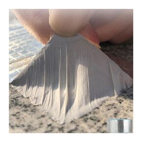 Butyl Tape Waterproof Tape, Aluminum Foil Butyl Seal Tape for Leakage, Butyl Rubber Tape for Reapring for Boat, Pipe Sealing, Roof Crack, RV, Awning, Window Sealing - 6"W x 16'L