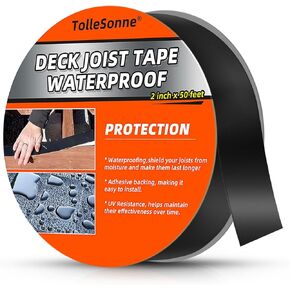 شريط رافدة من 10 عبوات من TolleSonne للتزيين مقاس 2 بوصة × 50 بوصة، شريط بوتيل مقاوم للطقس، شريط وامض ذاتي اللصق للخشب الصلب للأسطح الخشبية، سقف عوارض 2 بوصة × 50 قدمًا in Kuwait