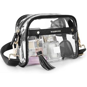 Missnine Clear Bag Stadium Approved Small Clear Purse for Women Clear Crossbody Bag for Concerts Sports Events