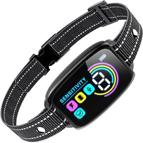 Dog Bark Collar, Sida-Earcy Smart Bark Collar for Large Medium Small Dogs, Rechargeable Anti Barking Training Collar with Adjustable Beep Vibration Shock and 8 Sensitivity