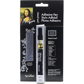 Speedball Mona Lisa Adhesive Pen and Silver Simple Leaf Set
