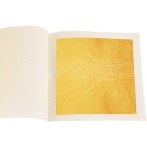 YongBo 24K Edible Gold Leaf Sheets, 3.15" x 3.15" 10 PCS Yellow Real Gold Loose Foil for Cake Baking, Makeup, SPA, Gilding, Drink Decorations,Skincare