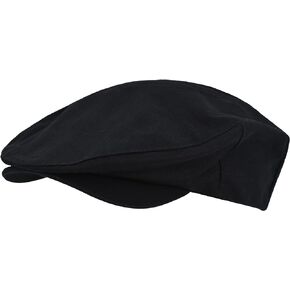 True Religion Women's Flat Cap, Cotton Breathable Driving Newsboy Hat with Horseshoe Woven Logo