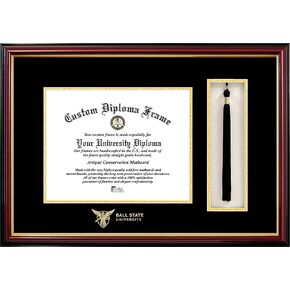 Campus Images NCAA Ball State University 10 x 8 Inches Tassel Box and Diploma Frame