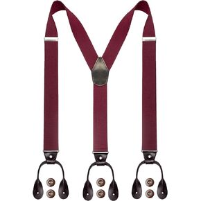 JEMYGINS Mens 1.4 inches Wide with 6 Button End Elastic Adjustable Suspenders