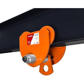 1100LBS Beam Trolley, 0.5 Ton Capacity 4 Wheels Push Manual Trolley, I Beam Trolley Heavy Duty, Dual Track Rollers for I Beams & Chain Hoists Lifting